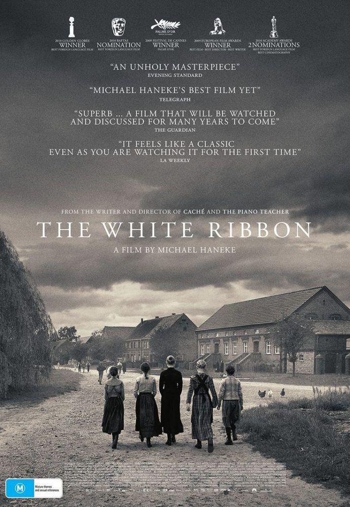 theatrical poster for the white ribbon