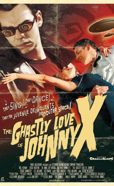 theatrical poster for the ghastly love of johnny x