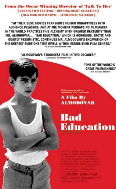 theatrical poster for bad education