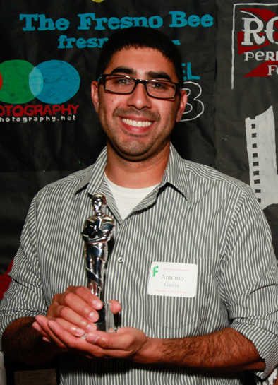 When he's not turning in Oscar-worthy photo booth performances for Filmworks, our February 2014 volunteer of the month Antonio Garcia works as a solar system designer for RGS Energy.